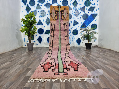 Moroccan runner, runner rug, Berber runner rug, Pink runner rug, Hallway runner rug, Modern runner rug, Custom runner rug, Large runner Pink, Moroccan pink runner, Beni Ourain Rug, Berber Rug, Moroccan Rug, Pink Wool Runner rug