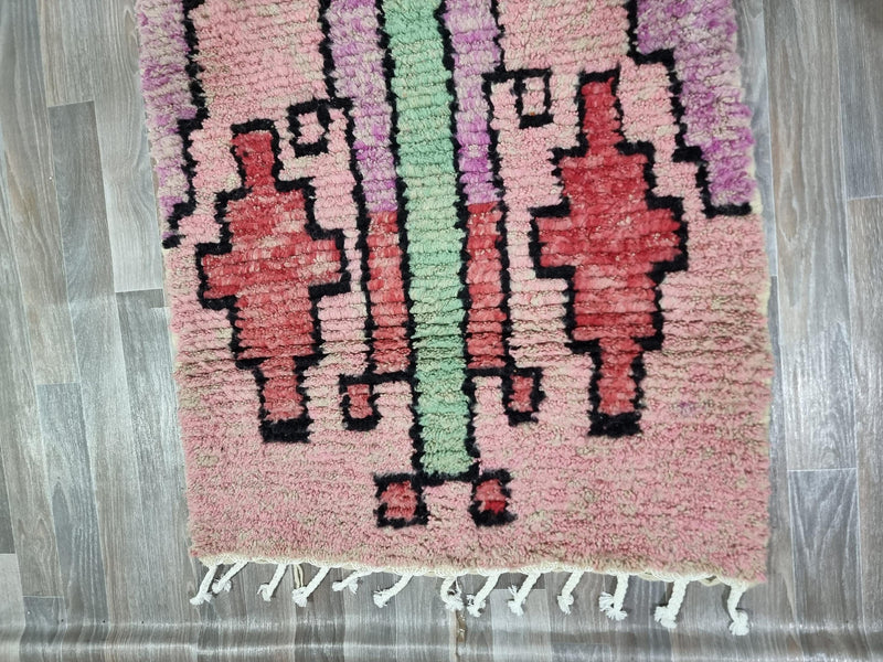 Moroccan runner, runner rug, Berber runner rug, Pink runner rug, Hallway runner rug, Modern runner rug, Custom runner rug, Large runner Pink, Moroccan pink runner, Beni Ourain Rug, Berber Rug, Moroccan Rug, Pink Wool Runner rug