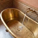 Custom Moroccan Brass Round Bathtub, Handmade Hammered Metal Soaking Tub, Luxury Artisan Bath Tub in Gold Bronze Copper