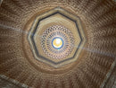 gold metal pendant light - product photo 1