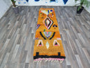 Fantastic Runner Moroccan Rug, Authentic Moroccan Runner, Orange Runner Rug, Hallway Runner rug, Wool Runner, Bohemian Runner