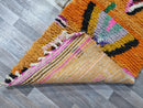 Fantastic Runner Moroccan Rug, Authentic Moroccan Runner, Orange Runner Rug, Hallway Runner rug, Wool Runner, Bohemian Runner
