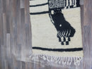 White Moroccan Runner rug - hallway runner rug moroccan - White and Brown Beni ourain rug - Genuine lamb Wool