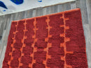PRETTY ORANGE RUG For Your Living Room, Moroccan Handmade Rug From Wool of Sheep, Abstract Rug Inspired From Nomadic Berber Long History