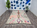 Carpet boujaad ,carpet for living room,carpet berberb rug,berbercheckered rug,beni ourain colorful,berber carpet,moroccan boho.White carpet