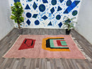 Moroccan Handmade Boujaad Rug | Vintage Bohemian Wool Rug | 100kends