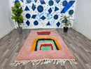 Moroccan Handmade Boujaad Rug | Vintage Bohemian Wool Rug | 100kends