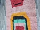 Moroccan Handmade Boujaad Rug | Vintage Bohemian Wool Rug | 100kends
