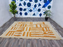 GORGEOUS BENIOURAIN CARPET, Moroccan Handmade Rug, orange Rug, Living Room Rug, Handmade Wool Carpet, Azilal Berber Rug, Handwoven Rug