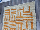 GORGEOUS BENIOURAIN CARPET, Moroccan Handmade Rug, orange Rug, Living Room Rug, Handmade Wool Carpet, Azilal Berber Rug, Handwoven Rug