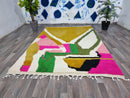 Artistic Moroccan Rug, Handmade Rug, White Rug, Moroccan Carpet, Beni Ourain Rug, Tribal Berber Rug, Authentic Carpet.