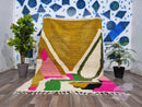Artistic Moroccan Rug, Handmade Rug, White Rug, Moroccan Carpet, Beni Ourain Rug, Tribal Berber Rug, Authentic Carpet.
