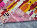 Boujaad Rug - Custom Aera Rug - Moroccan Rug Hand Knotted - Tribal berber Rug - Gaming Room Area Rug - Abstract Multicolored Carpet