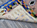 Moroccan Handmade rug ,Beni ourain Woven Style Morocco wool Berber Rug, modern rug, Hand woven rug, Berber style - Brown Or Camel Levels Rug