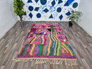 Pink genuine Moroccan Beni Ourain rug Carpet Soft Shag Artistic Oriental checker moroccan rug pink moroccan rug
