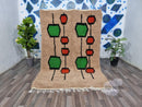 TUFTED BENIOURAIN RUG, Custom Rug, Moroccan Berber Rug, Brown and green Rug, Handmade Rug, Striped Rug, Wool Rug, Handwoven Area Rug.