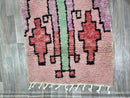 Custom Beni Ourain Runner rug - Moroccan runner rug - Pink runner rug - Hallway runner Morrocan - Soft Wool runner - Berber runner Pink