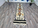 Moroccan Runner Beni Ourain Runner Rug, Custom Hallway Beige Rug Runner, Bespoke Long Runner Brown Berber Carpet