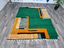 Moroccan rug sage green - handmade rug - Genuine lamb wool - berber green rug - moroccan berber rug - Beni ourain rug