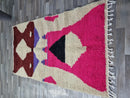 Handmade Moroccan Wool Shaggy Rug - Colorful Pink, Brown, Purple, White Beni Ourain Area Rug - Custom Sizes 5x7, 8x10 Available - 100kends.
