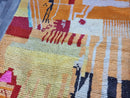 MOROCCAN WOOL CARPET-orange Moroccan Rug-Kitchen Runner Rug-Large Custom Rug-Gorgeous Beni Ourain Rug -Custom Moroccan Rug-Tribal berber Rug