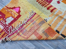 MOROCCAN WOOL CARPET-orange Moroccan Rug-Kitchen Runner Rug-Large Custom Rug-Gorgeous Beni Ourain Rug -Custom Moroccan Rug-Tribal berber Rug