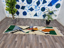 Wool runner, handmade rug morocco runner, berber entry runners, long large beniourain runner, multicolors runner.