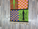 Custom Wool Moroccan Boujjad Runner Rug - Authentic Orange Berber Wool Shag for Entryways - Luxurious Shaggy Carpet in All Sizes.