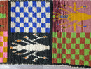 Custom Wool Moroccan Boujjad Runner Rug - Authentic Orange Berber Wool Shag for Entryways - Luxurious Shaggy Carpet in All Sizes.