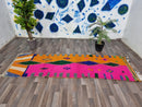 Handmade Moroccan Pink Runner Rug | Berber Hallway Runner | Custom Wool Beni Ourain Rug.