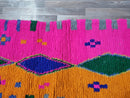Handmade Moroccan Pink Runner Rug | Berber Hallway Runner | Custom Wool Beni Ourain Rug.