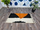 Authentic Moroccan Berber Rug black and white- Beni Ourain Wall Tapestry - Bohemian 8x10 Rug - Handmade Area Rug Large - Custom Size Rug