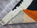 Authentic Moroccan Berber Rug black and white- Beni Ourain Wall Tapestry - Bohemian 8x10 Rug - Handmade Area Rug Large - Custom Size Rug