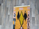 Handmade Moroccan Boujad Runner Rug – Vibrant Kilim Hallway Runner | Azilal Flat Weave Wool Rug | Custom Sizes Available.