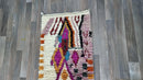 Luxurious Moroccan Runner Rug - berber Colorful Runner Rug -Authentic Moroccan purple rug Berber Runner Carpet -Authentic boujaad runner rug