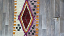 Luxurious Moroccan Runner Rug - berber Colorful Runner Rug -Authentic Moroccan purple rug Berber Runner Carpet -Authentic boujaad runner rug