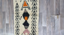 Authentic Moroccan Cream & Olive Berber Runner Rug - Handmade Boujaad Wool Rug - Custom Sizes Available