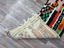 MOROCCAN HALLWAY RUG – Handmade runner rug – Green narrow morocco rug – Bohemian runner carpet- Custom Beni ourain rug - Genuine wool rug