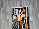 MOROCCAN HALLWAY RUG – Handmade runner rug – Green narrow morocco rug – Bohemian runner carpet- Custom Beni ourain rug - Genuine wool rug