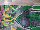 Luxurious Moroccan Runner Rug, Moroccan Handmade Rug, Mint Green Rug, Abstract Green Rug, Authentic Moroccan green rug -Berber Runner Carpet