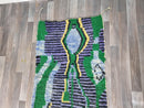 Luxurious Moroccan Runner Rug, Moroccan Handmade Rug, Mint Green Rug, Abstract Green Rug, Authentic Moroccan green rug -Berber Runner Carpet