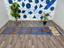 Gorgeous Moroccan Runner Rug - berber Colorful Runner Rug - Authentic Moroccan Blue rug -Berber Runner Carpet - Authentic boujaad runner rug
