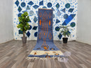 Gorgeous Moroccan Runner Rug - berber Colorful Runner Rug - Authentic Moroccan Blue rug -Berber Runner Carpet - Authentic boujaad runner rug