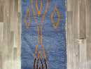 Gorgeous Moroccan Runner Rug - berber Colorful Runner Rug - Authentic Moroccan Blue rug -Berber Runner Carpet - Authentic boujaad runner rug