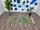 Stunning Moroccan Rug Green - Berber Carpet - Handmade Rug - Custom Moroccan Rug - Green Wool Rug - Beni Ourain Rug