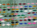 Stunning Moroccan Rug Green - Berber Carpet - Handmade Rug - Custom Moroccan Rug - Green Wool Rug - Beni Ourain Rug