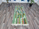 Stunning Moroccan Rug Green - Berber Carpet - Handmade Rug - Custom Moroccan Rug - Green Wool Rug - Beni Ourain Rug