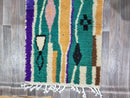 Custom size runner,Hand knotted rug, Hallway runner rug,Handmade runner, Boujad runner rug, green Rug, Moroccan Runner Rug,boho rug.