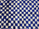 Custom Blue and white checker rug, Moroccan Berber checkered rug - Checkerboard Runner - Checkered Runner - Free shipping, beautiful rugs