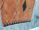 Orange Moroccan rug - Custom Moroccan rug - Checkered rug - Handmade rug - Moroccan shag rug - Morocco rug - Moroccan Berber rug